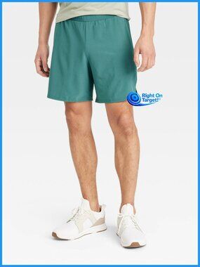 Medium - Men's Sport Shorts 7in - All In Motion - Teal Green